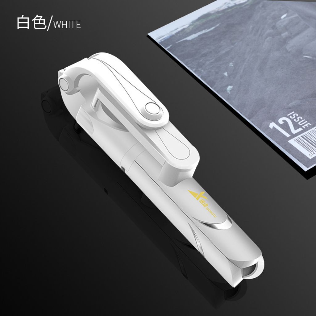 XT-09 Mobile Selfie Stick Stativhalter Bluetooth Remote Travel Größe Falten weiß