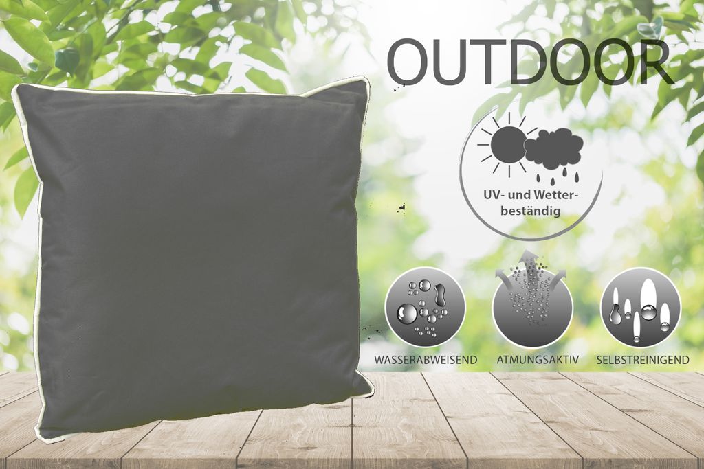 heimtexland ® Outdoorkissen mit Füllung Outdoor Lounge Produktbild 3