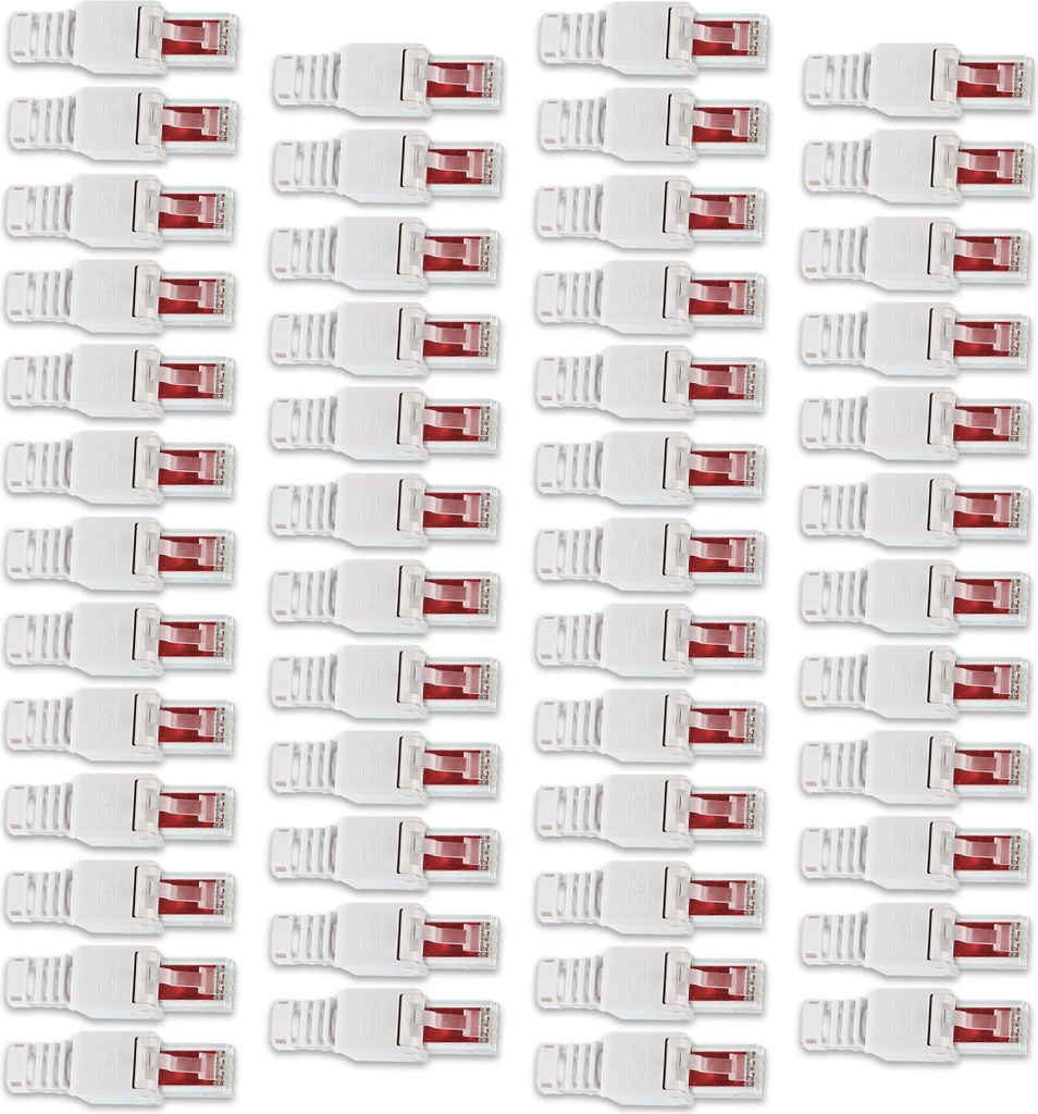 Netzwerkstecker werkzeuglos Netzwerk 50 x Cat6 Stecker Cat7 Produktbild 