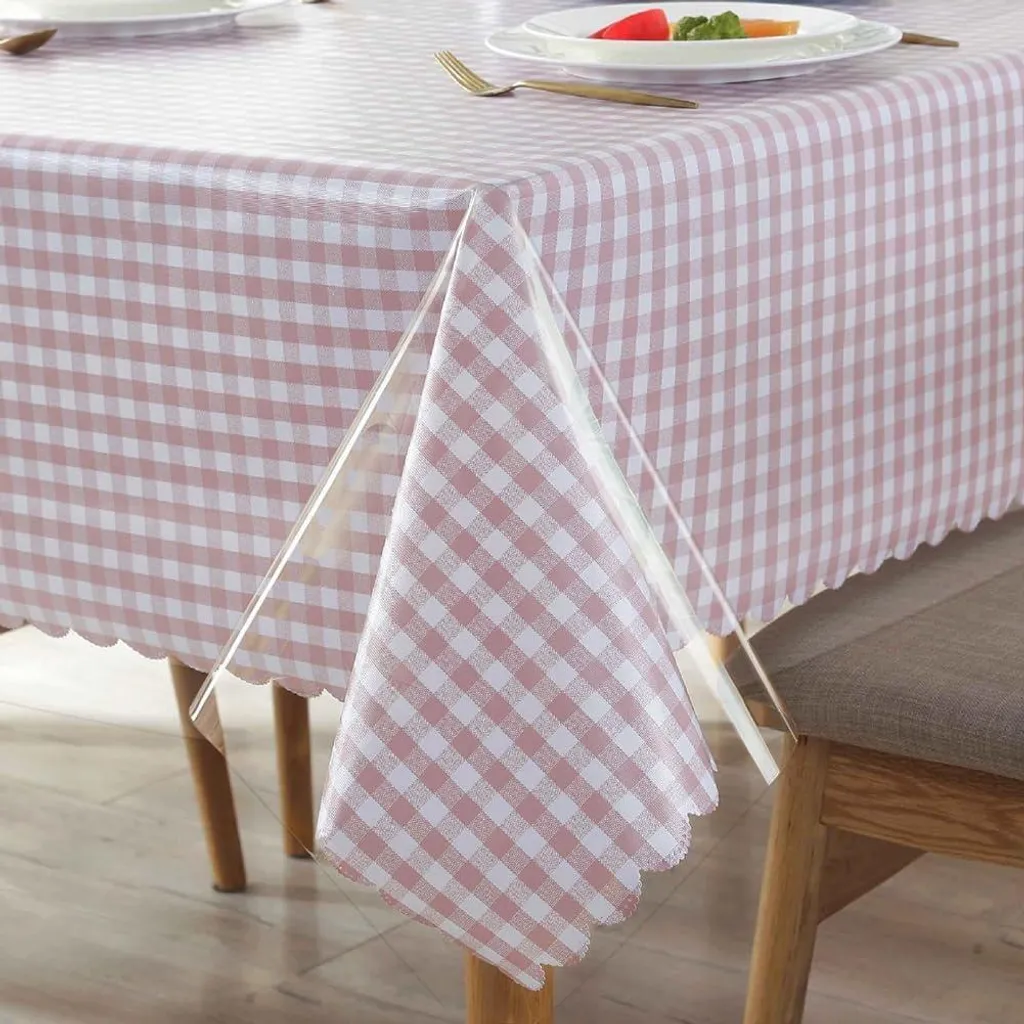 Tovaglia trasparente Tovaglia trasparente cristallina per uso interno ed esterno 0,10 mm (110 x 140 cm - Rettangolare)