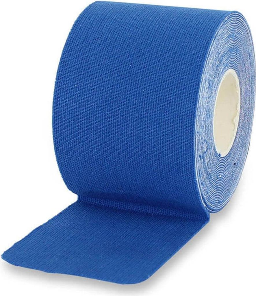 Kinesiologie Tape, elastische Bandage für Physiotherapie 50 mm x 5 m, Blau