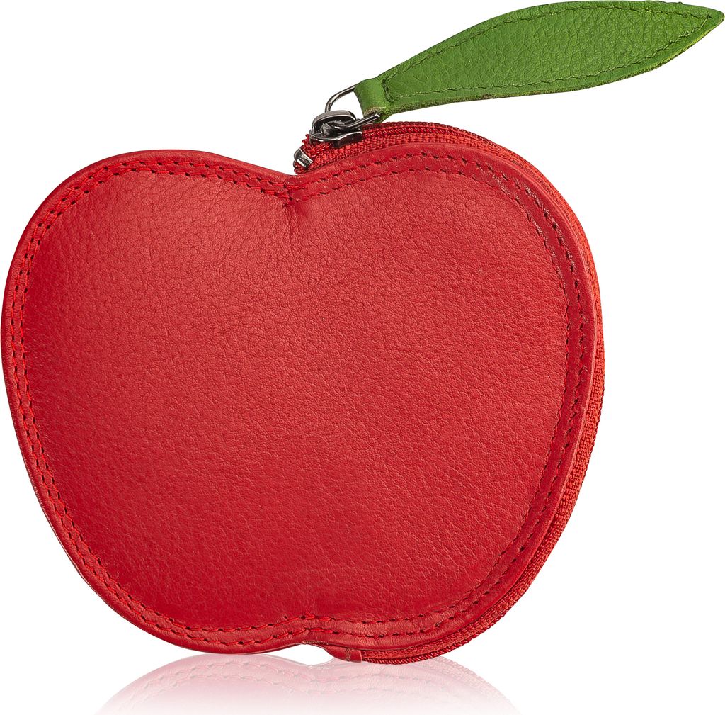 Josephine Osthoff Geldbörse Damen Apfel Portemonnaie klein KleinGeldbörse Münzbörse Geldbeutel Kinder echt Leder RFID-Schutz (901)