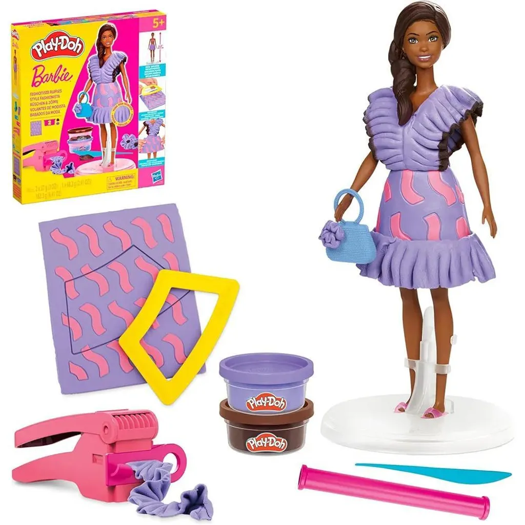 Jeu de Pâte à Modeler Coiffure Barbie Hasbro Activité Créative - 12