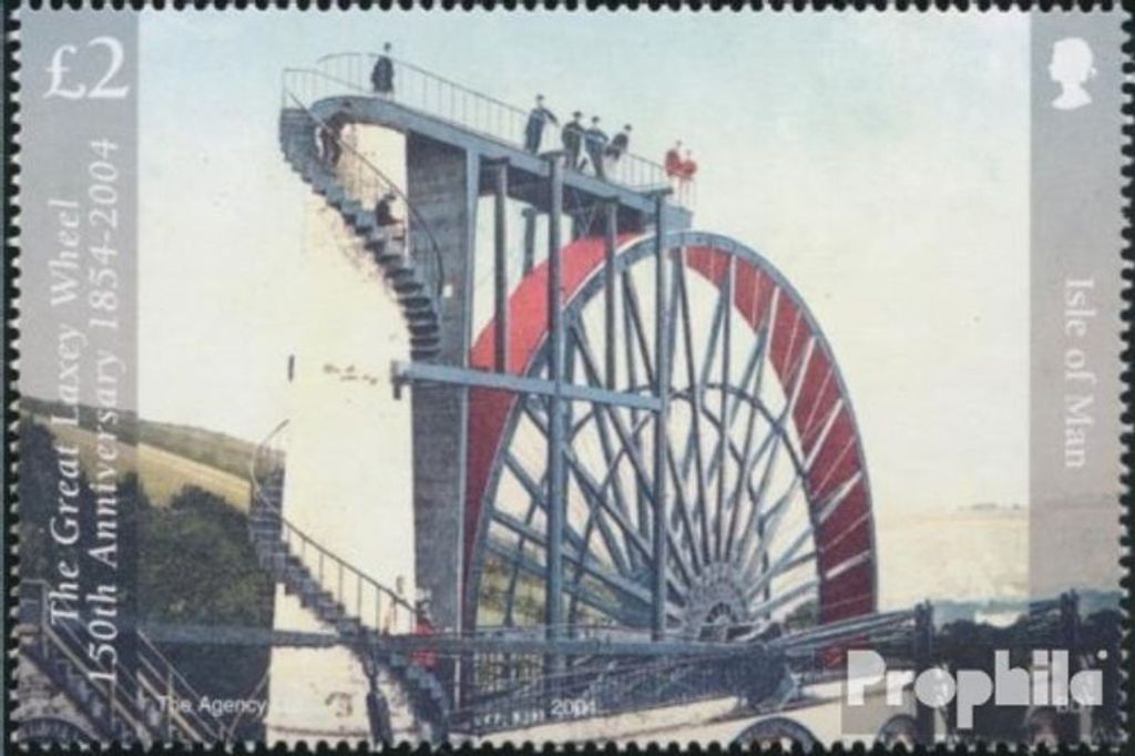 Briefmarken GB - Isle of Man 2004 Mi 1163 (kompl.Ausg.) postfrisch Wasserrad der Mine von Laxey