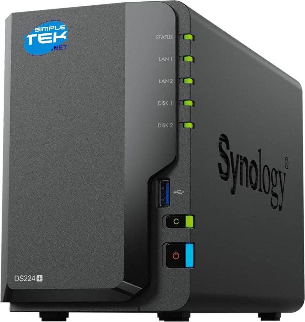 NAS-Server - SYNOLOGY - DS224+ - 2 Einschübe - Schwarz Produktbild 