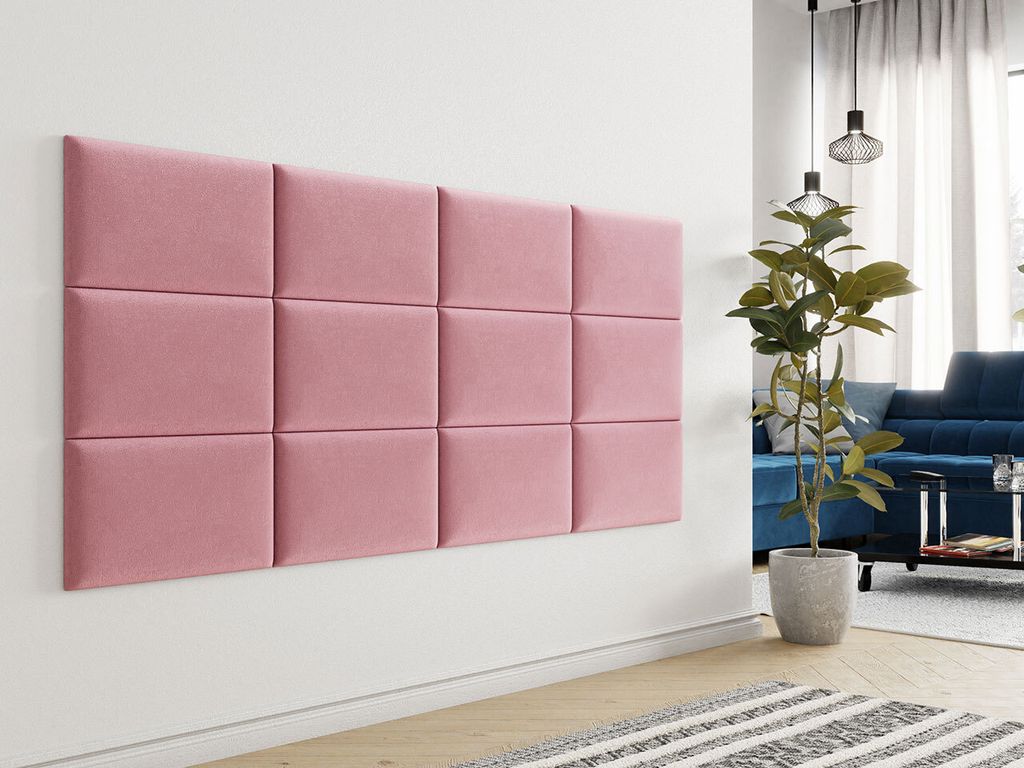 Panneau mural capitonné 50x30 PAG – rose Image du produit 