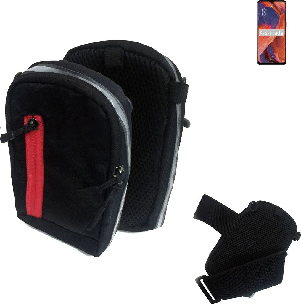 K-S-Trade Outdoor Gürteltasche Holster Umhängetasche kompatibel mit Oppo Reno4 Z 5G schwarz Handy Tasche Case travelbag Schutz Hülle Handy Hülle