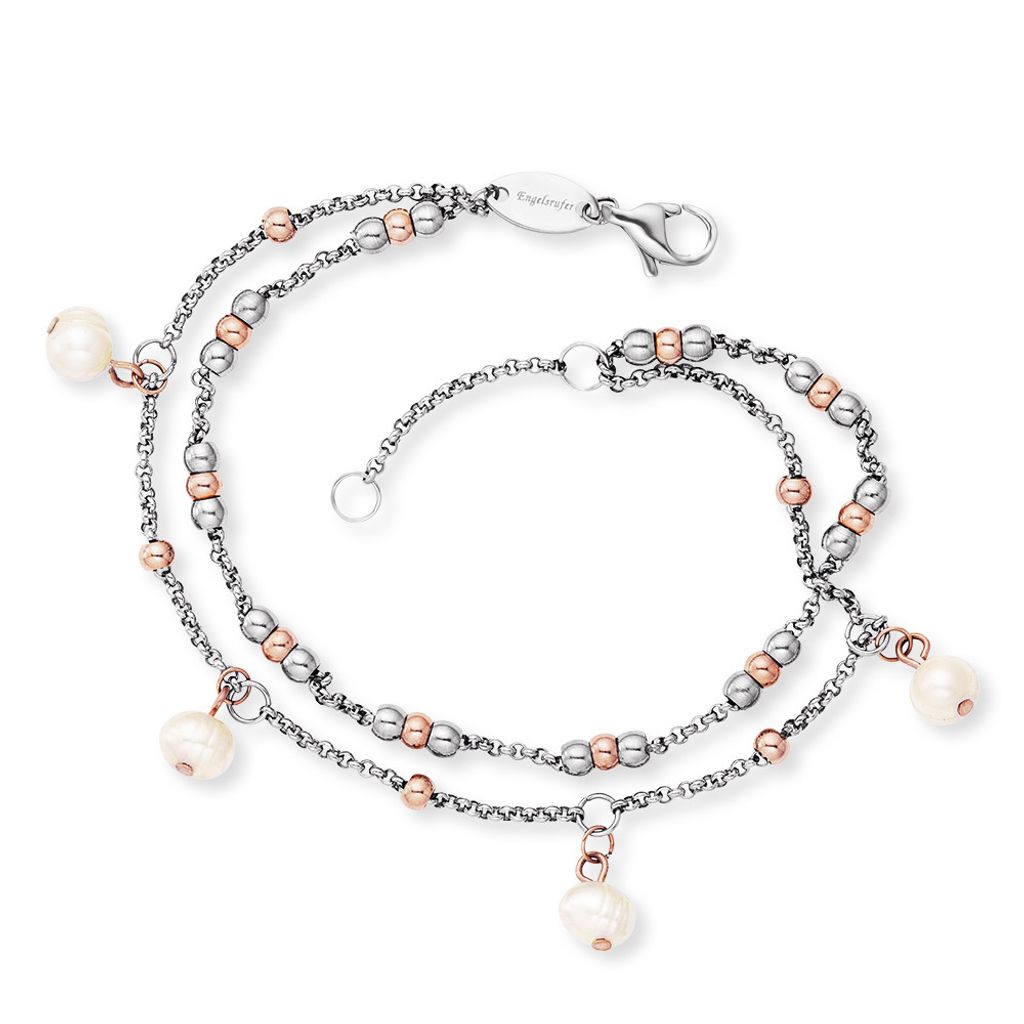 Engelsrufer ERBS-PEARL-BI Damen 2 in 1 Fußkettchen / Armband 26 cm