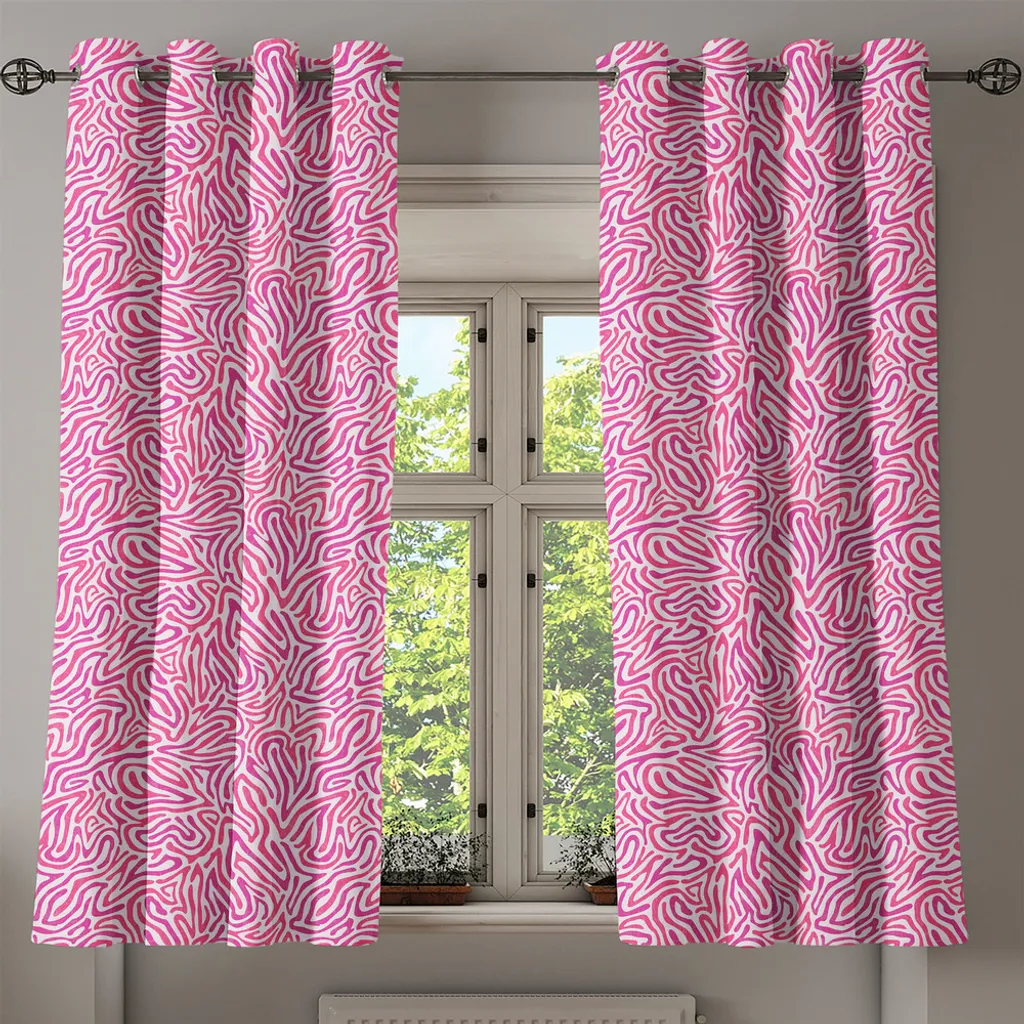 Rideau Anti-Regard Zèbre Rose et Blanc - Solution Déco Originale 280cm - 2