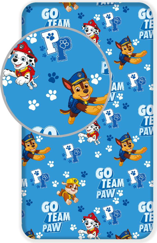 Prostěradlo s gumičkou 90x200 Psi Patrol Paw Patrol Bavlna Obrázek produktu 4