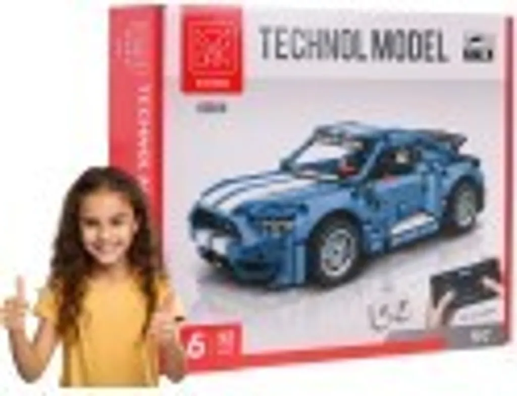 Jeu de Construction de Voiture Sportive Bleue 952 pièces Type Technicien