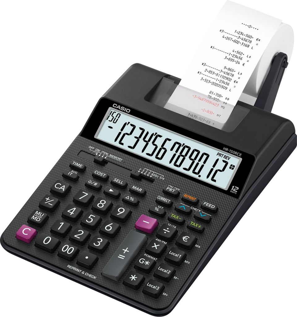 CASIO druckender Tischrechner HR-150 RCE Produktbild