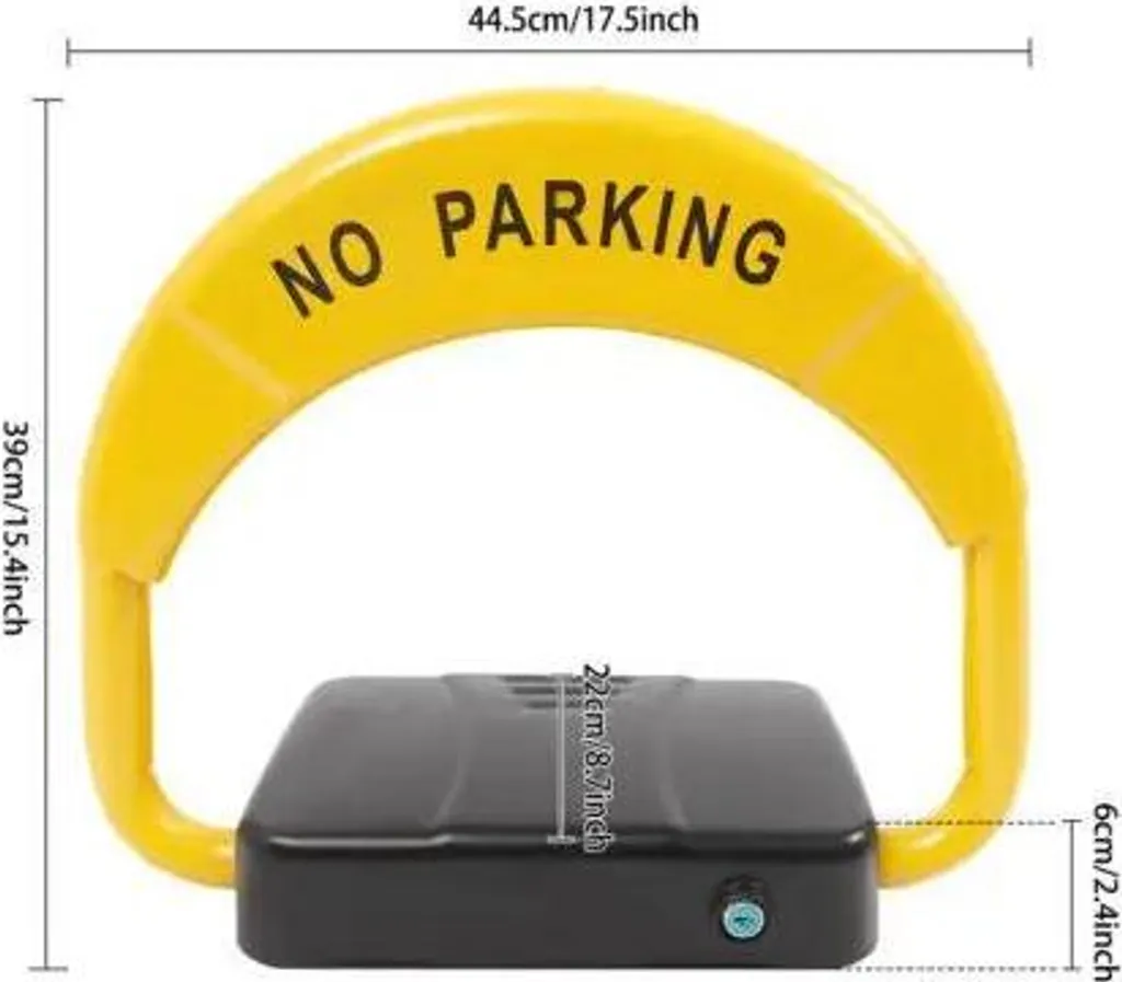 Arceau de parking automatique télécommandé en acier jaune robuste