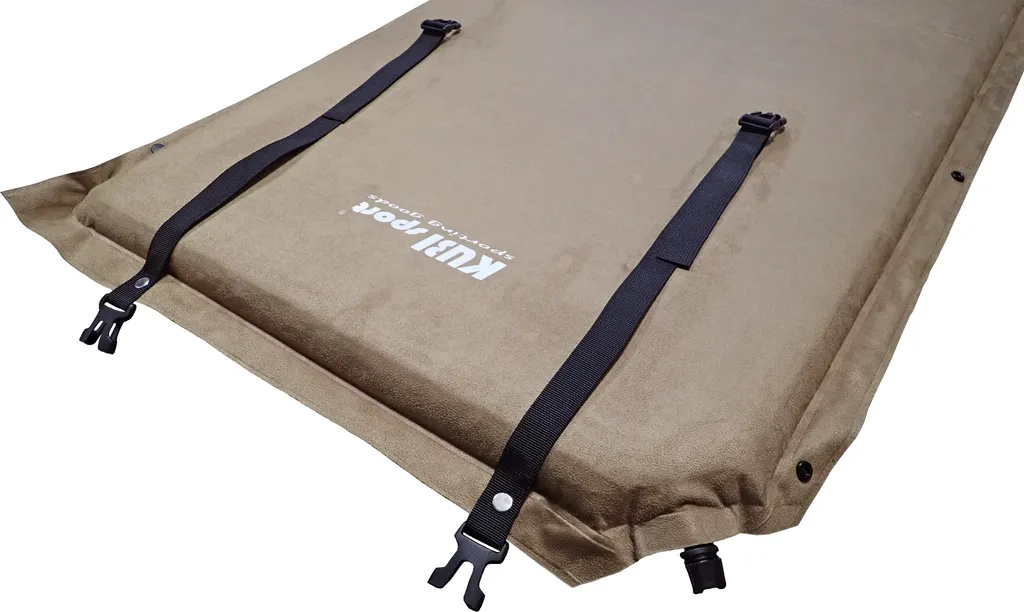 Lit d'appoint autogonflant microfibre pour camping et invités - 190x65cm