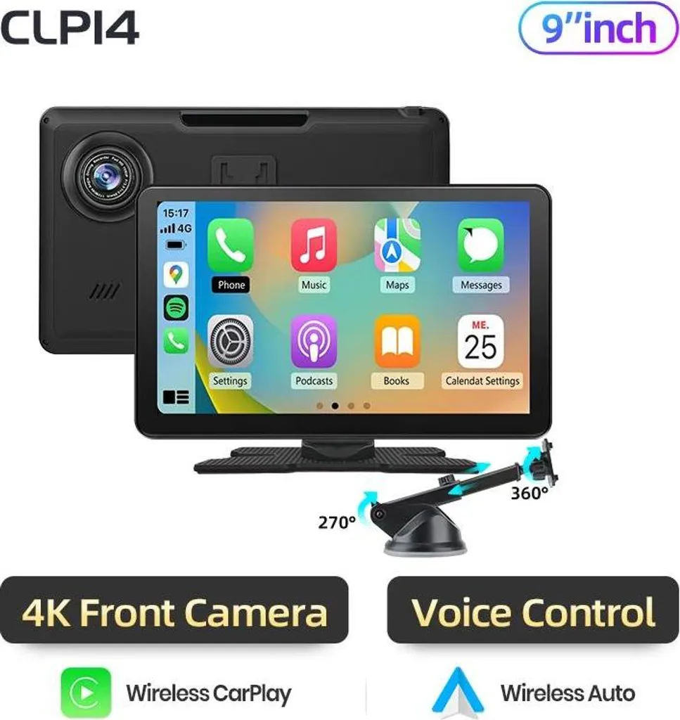 Caméra de voiture CLP14 Dashcam 4K Double Objectif Haute Résolution - 2