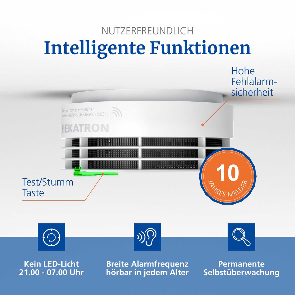 Hekatron Genius Plus X Model 2020 Bezprzewodowy czujnik Zdjęcie produktu 11