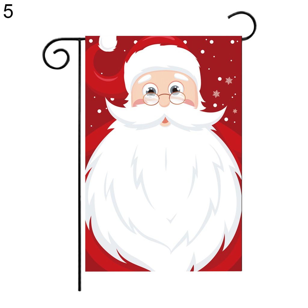 Gartenflagge Farbfange tränenfeste Polypongee Weihnachtsdekoration vertikaler Hofflagge für Zuhause-5
