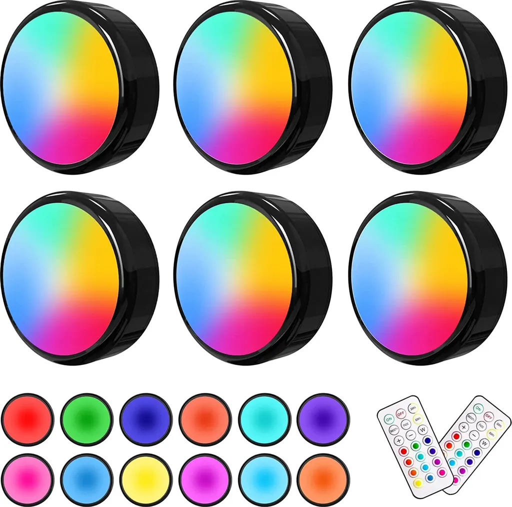 INF Faretti LED Minimal 6 Pack - 13 Colori RGB Dimmerabili Wireless