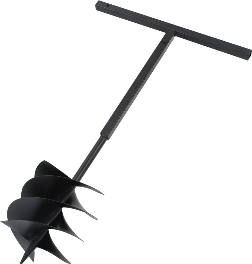 vidaXL Erdbohrer mit Griff 250 mm mit Verlängerungsrohr 8 m Stahl