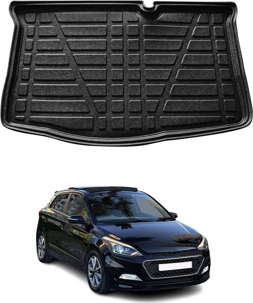 Kofferraumwanne Laderaumwanne für Hyundai i20 2014-2020 Gummi TPE Schwarz