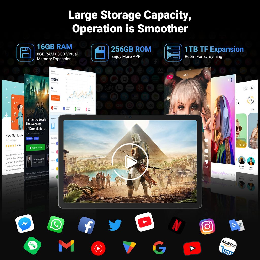 Blackview Tab 16 Pro Herní tablet 11", 16(8+8) GB RAM + Obrázek produktu 4