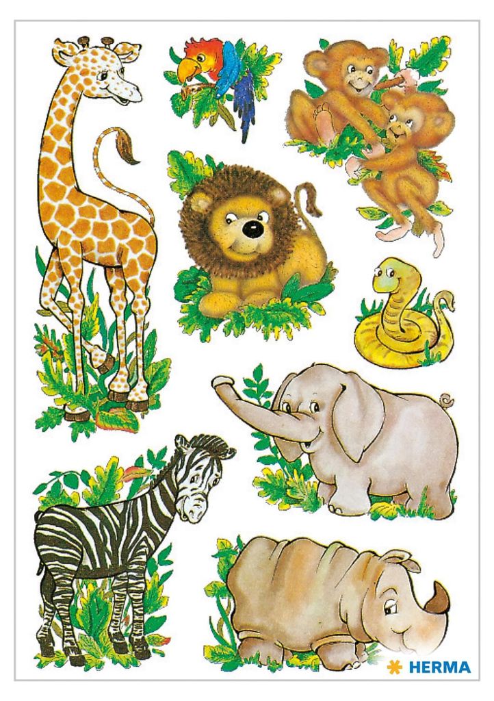 Herma Sticker DECOR Animaux de la jungle 3 fls Image du produit 