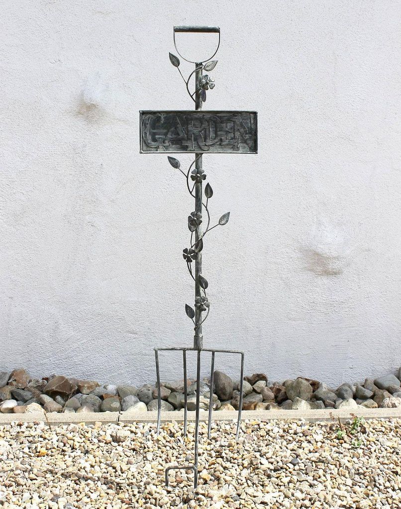 Rankhilfe Gabel Garten 92110 Rankgitter aus Metall H-130 cm B-28 cm Kletterhilfe