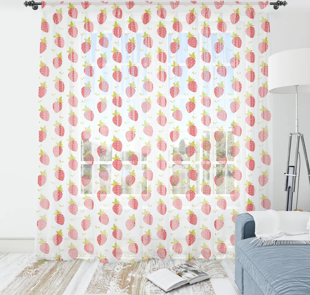 Arazzo ABAKUHAUS Fragole Colorate per Camera Bambini 135x274