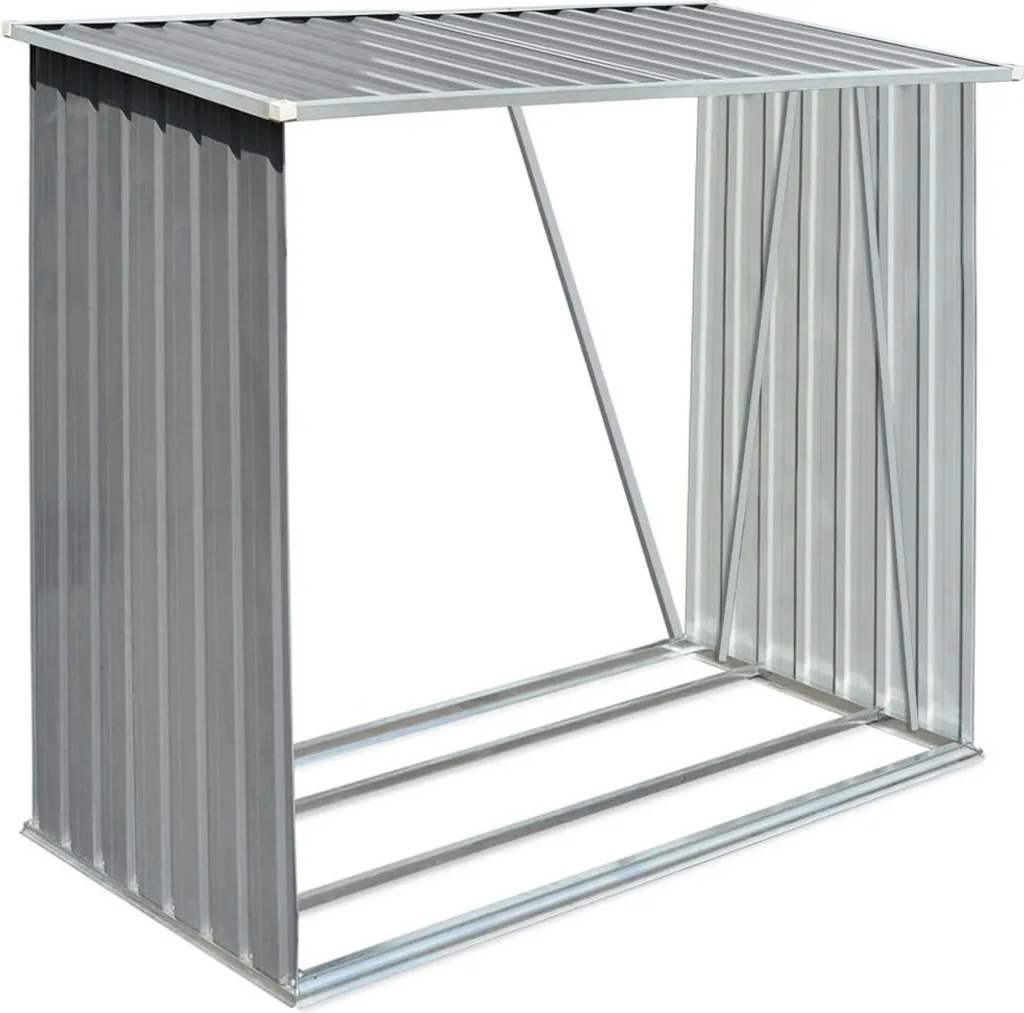 Abri bois gris 163x83 cm : fini le bois humide et le rangement désordonné