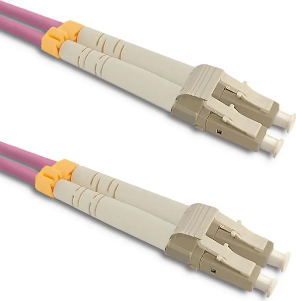 Cavo Fibra Ottica LC-LC OM4 Duplex 1 Metro Qoltec per Reti Aziendali