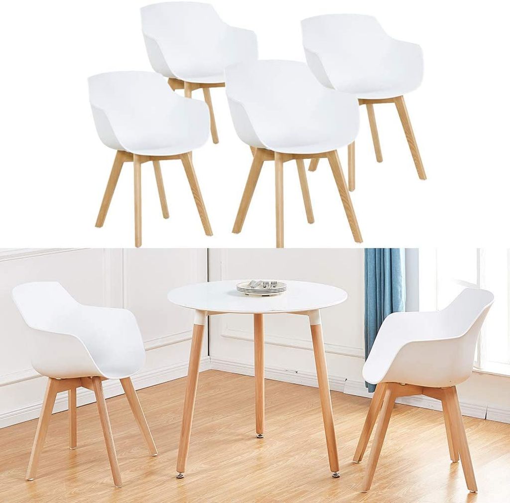 Details about   4er Set Stuhl Design Wohnzimmerstuhl Esszimmerstuhl Grau Stühle freizeit 