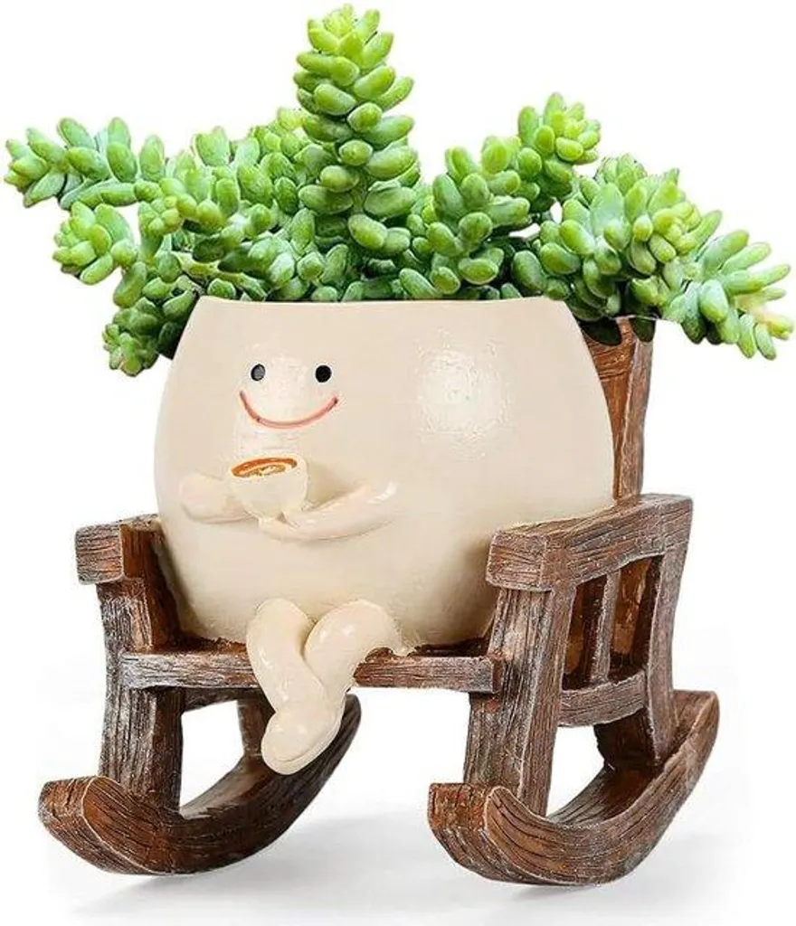 Fauteuil de terrasse ergonomique avec porte-plante en fer forgé Noir