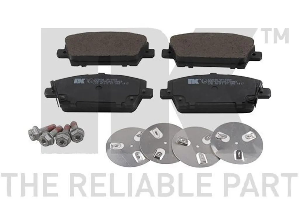 Plaquettes de Frein NK 222638 Silencieuses pour Honda Civic 8 FN FK 2.2