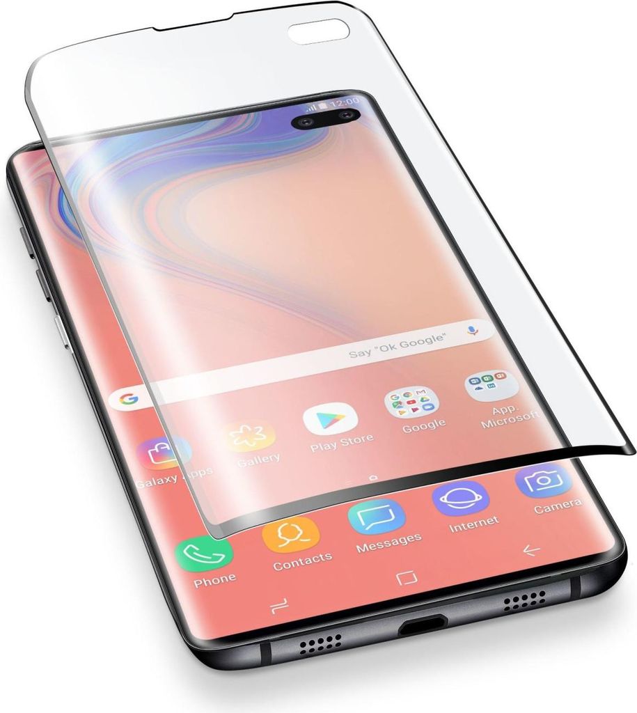 Cellularline Ok Display Invisible Curved - Galaxy S10+, Samsung, Galaxy S10+, Schwarz, Transparent, 1 Stück(e)