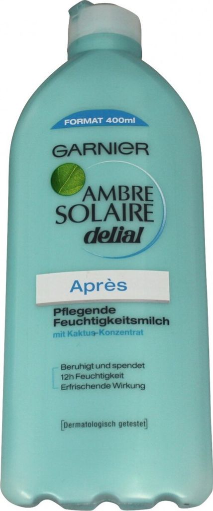 Garnier After Sun Lotion with Aloe Vera Cooling Body Lotion Ambre Solaire Soothing Moisturising Milk 400ml