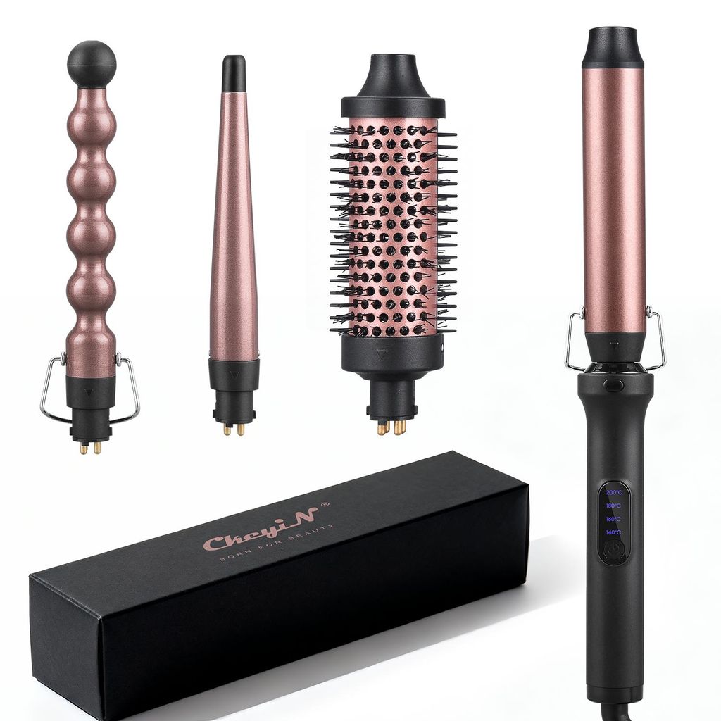 CkeyiN Lockenstab Set 4 in 1 Multifunktionsstyler für Große Produktbild 