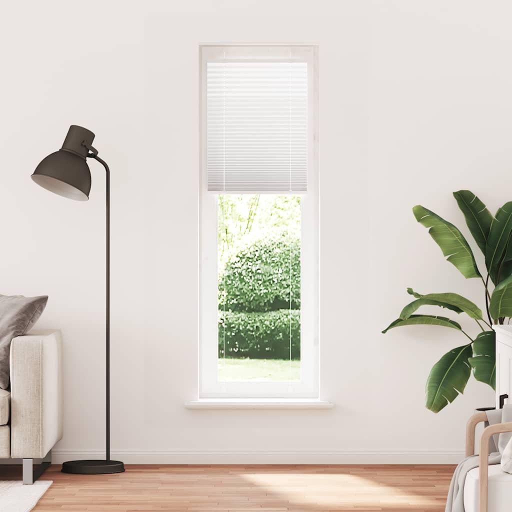 vidaXL Plissee Weiß 55x200 cm Stoffbreite 54,4 cm Polyester