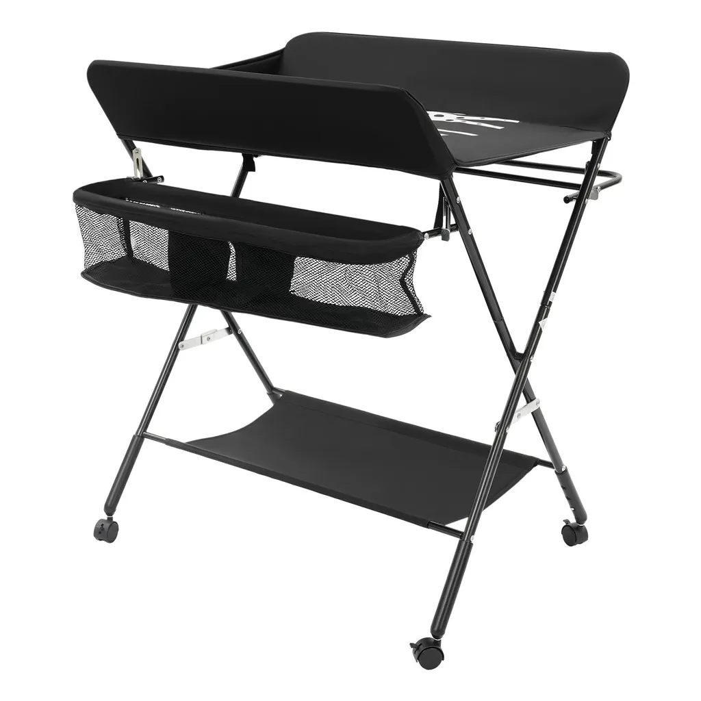 Station de change bébé avec étagère de stockage et matelas confortable