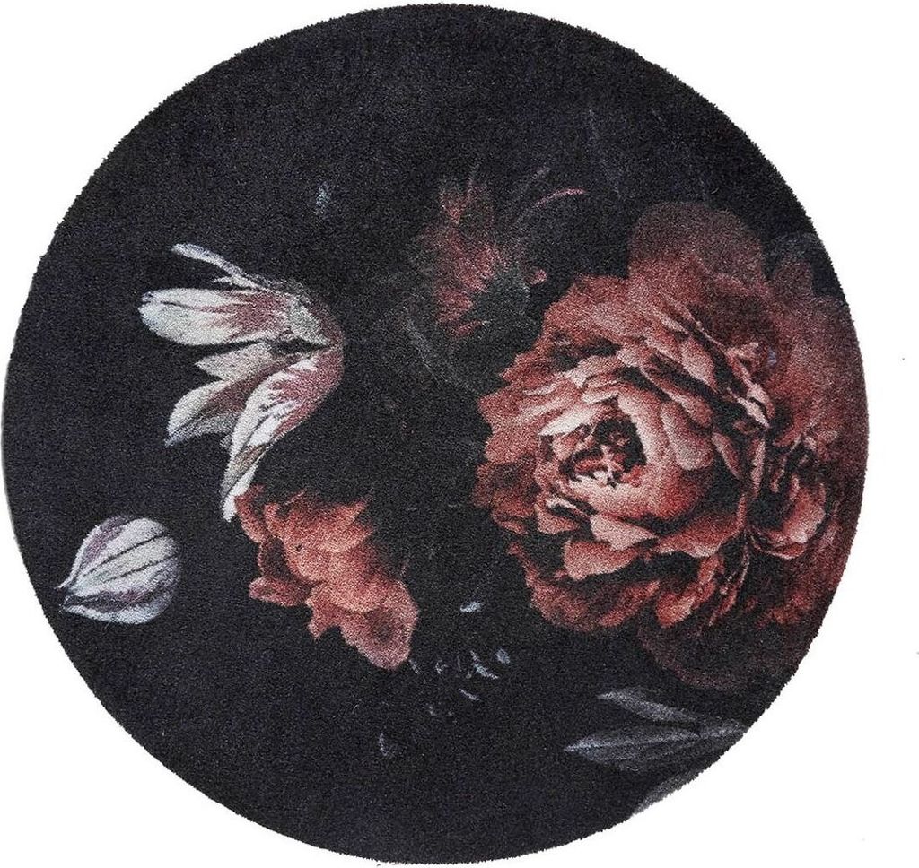 MD Entree Universal | Teppichläufer - Wohnzimmerteppich - Eingangsmatte,Motiv:bella rosa;Größe:Ø 100 cm