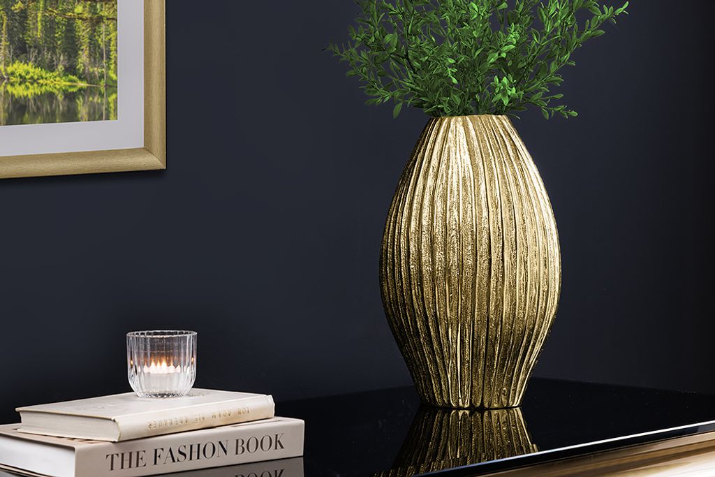riess-ambiente Moderne Vase ELEGANCE 35cm gold antik Metall Produktbild 4