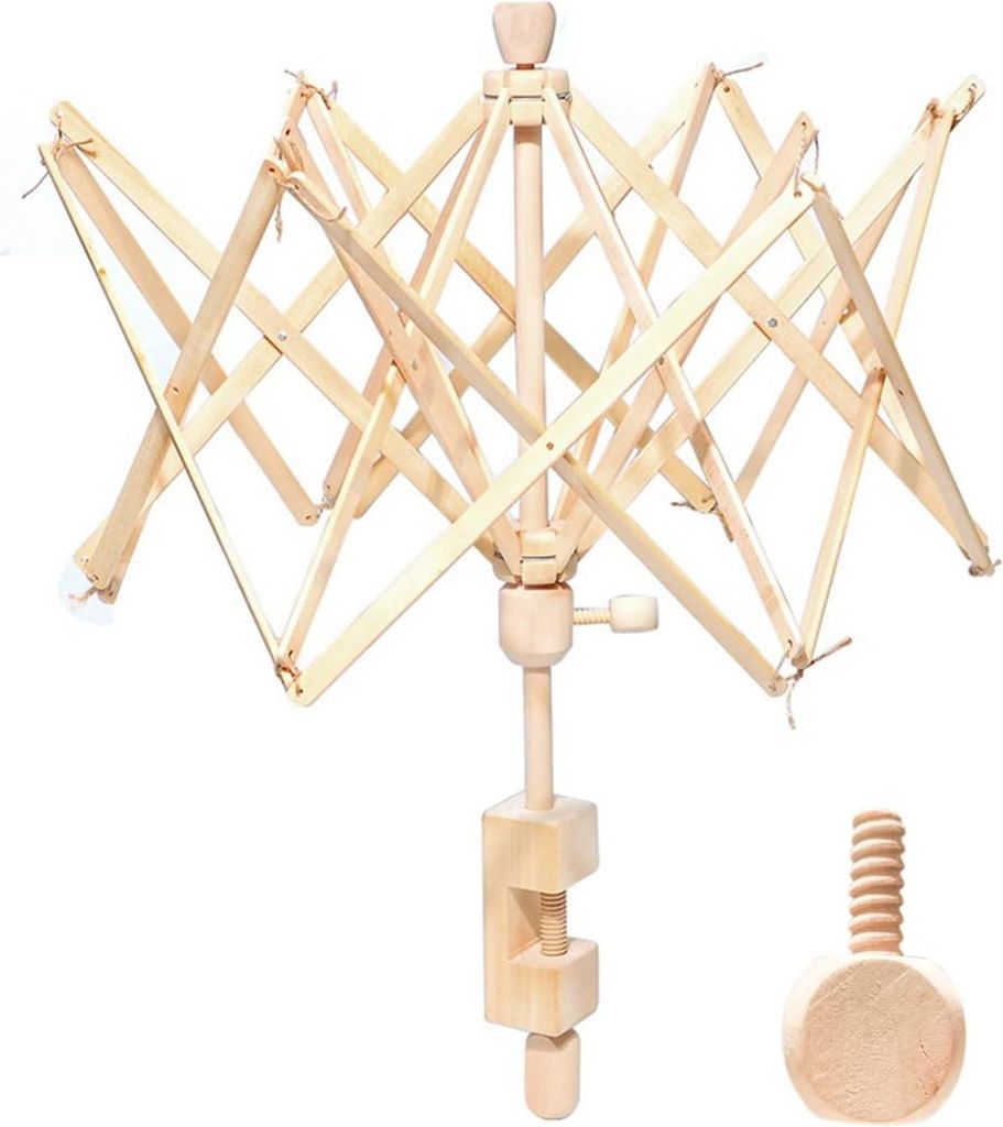 Handgemachte 24 Zoll Garen Swift Holzschirm - Garen Winder Halter für Stränge & Hanks | Stricken Häkeln