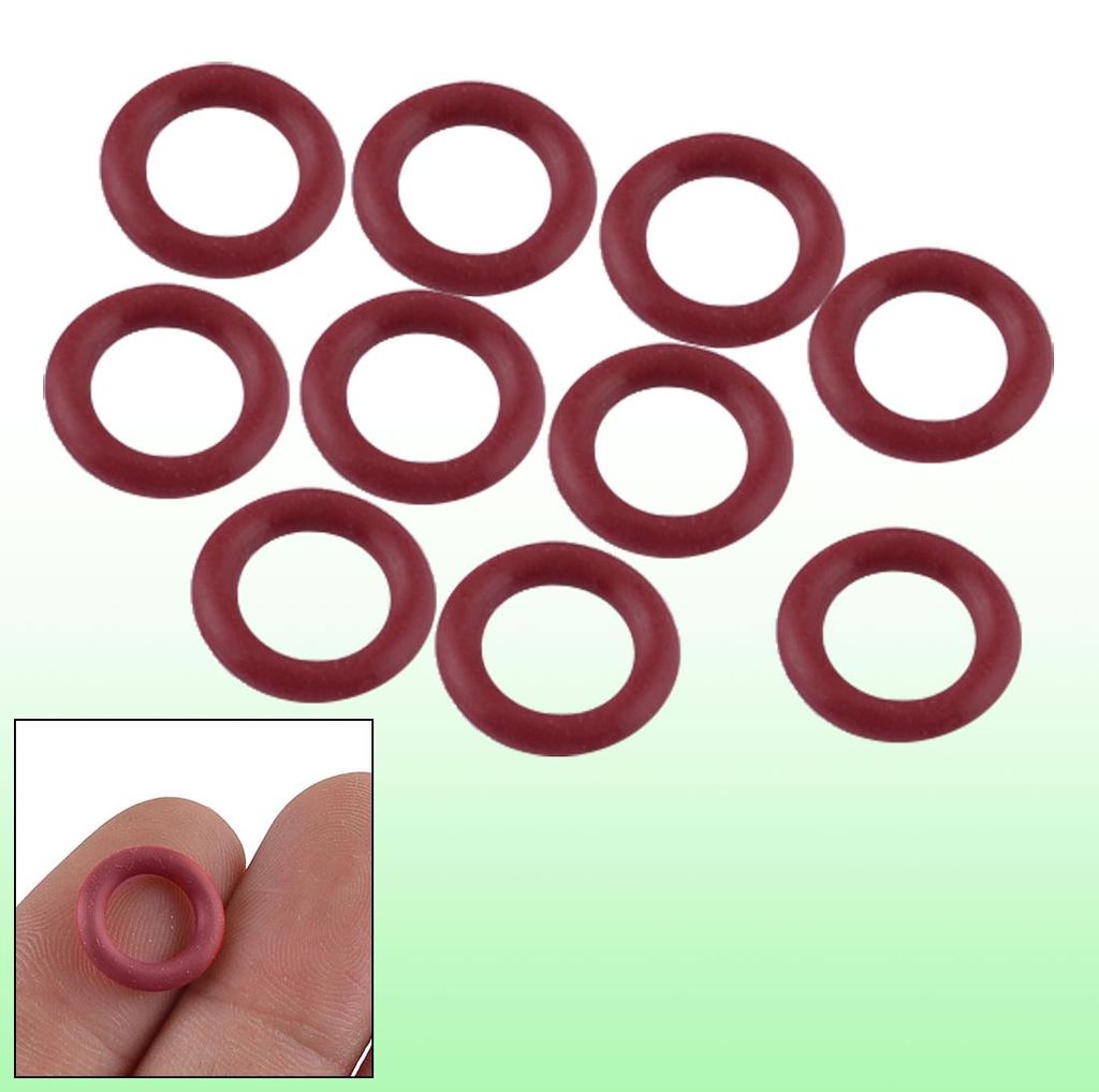 10?x Red Rubber 13?mm x 2.5?mm x 8?mm Oil Seal O-Ringe Dichtungen Unterlegscheiben de