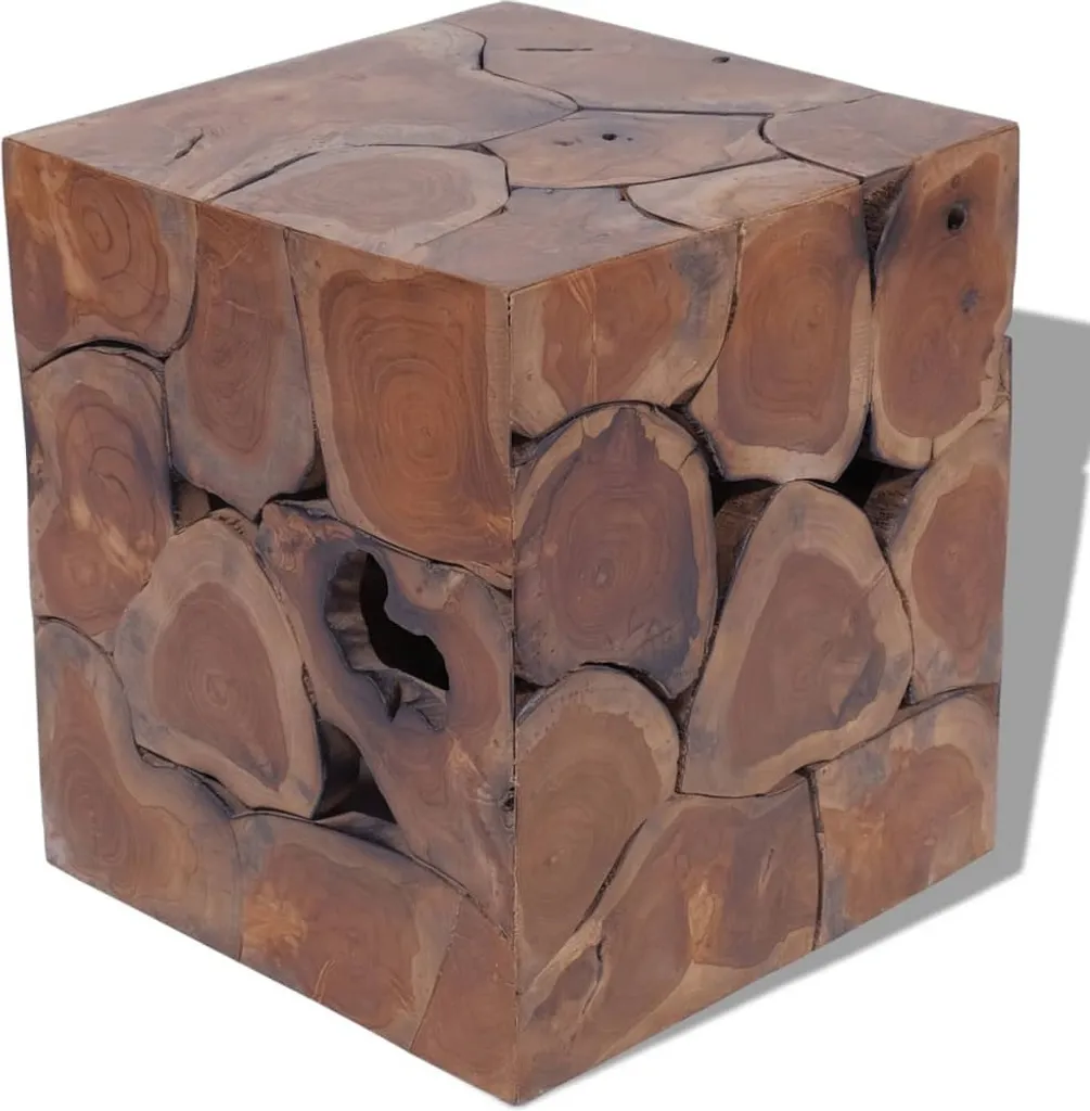 Sgabello in Legno Teak per Esterni | Massiccio e Resistente Intemperie - 10
