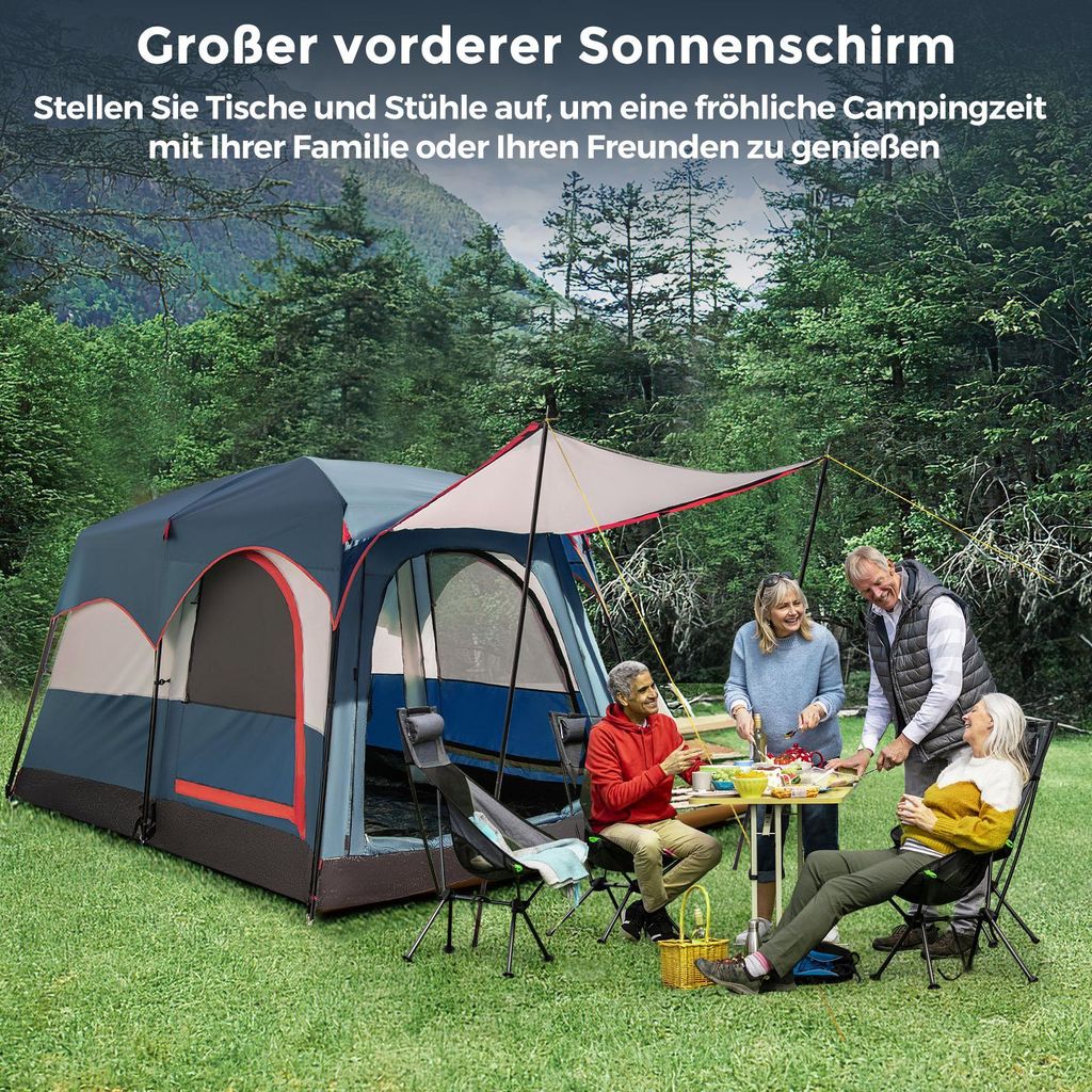 COSTWAY Zelt fr 4-6 Personen, Campingzelt mit eingenhtem