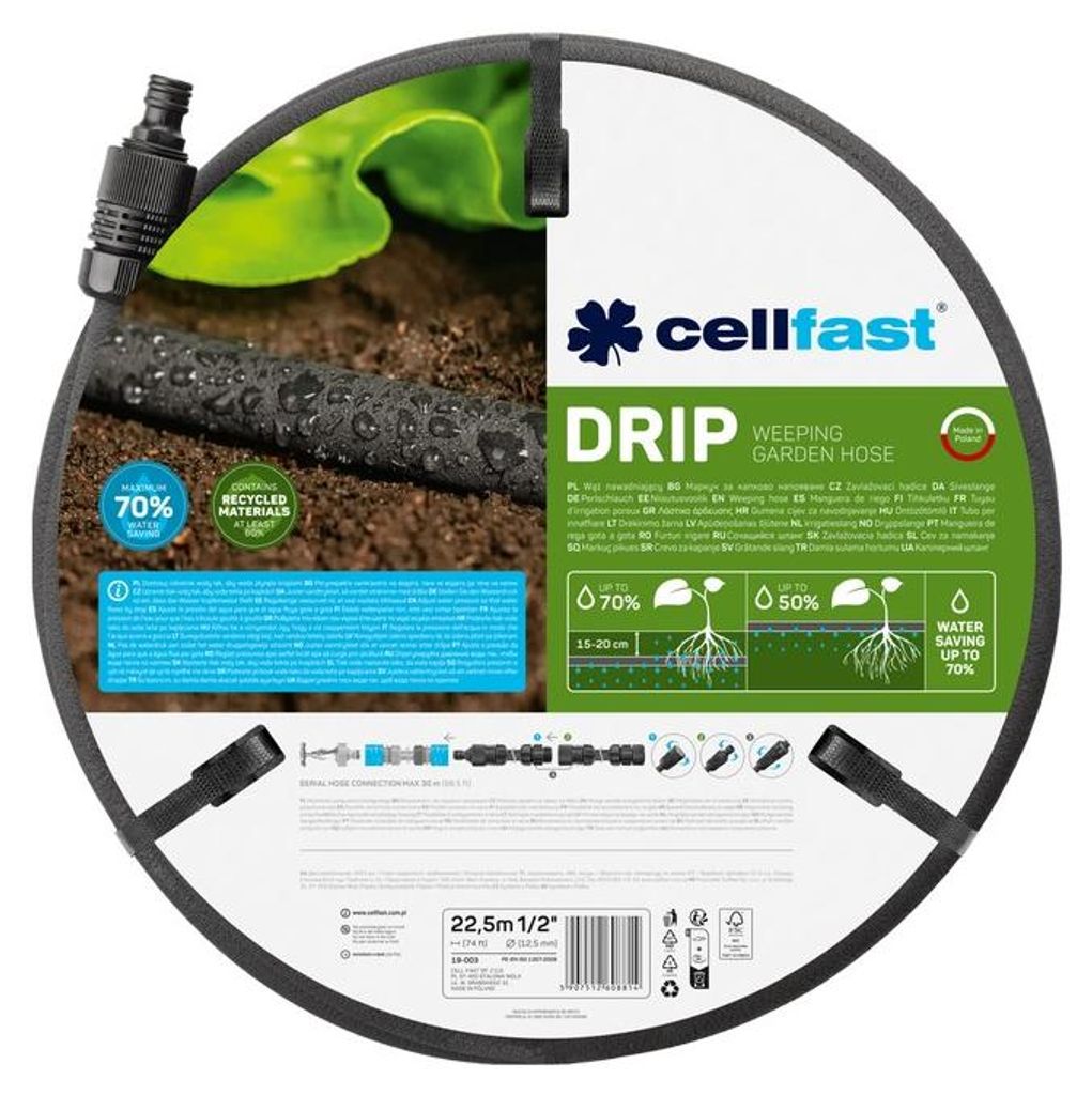 CellFast Tropfschlauch 22,5m 1/2" Bewässerung Drip System Produktbild 