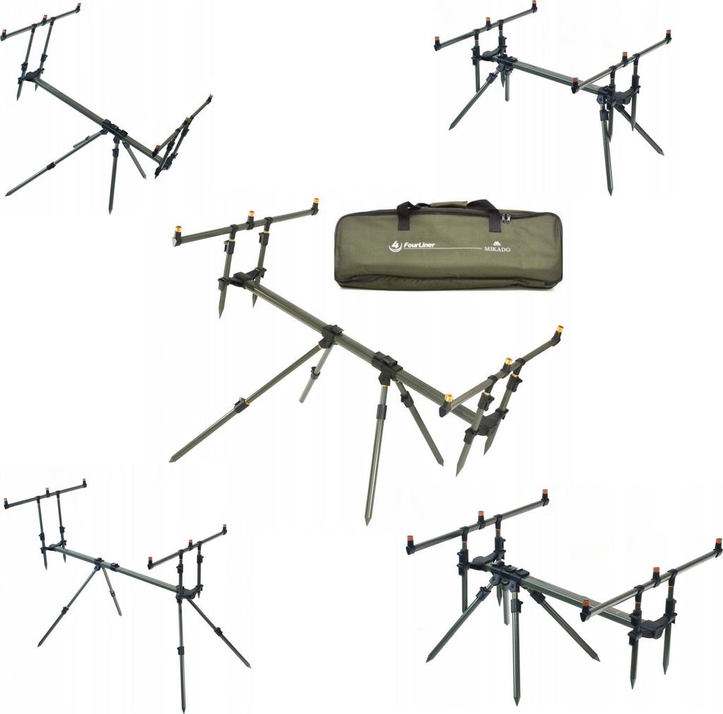 MIKADO THREELINER 3 ROD POD sehr variabler und stabiler Rutenhalter Rutenständer