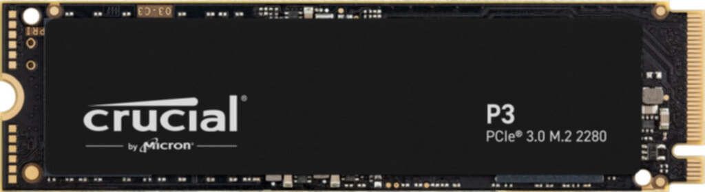 SSD Crucial 2TB P3 CT2000P3SSD8 PCIe M.2 NVME PCIe 3.0 x4 Produktbild 