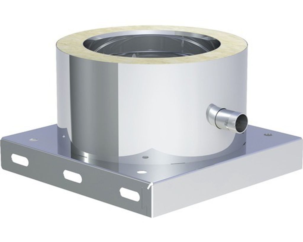 Jeremias DW-FU Grundplatte mit Ablauf seitlich Ø180mm