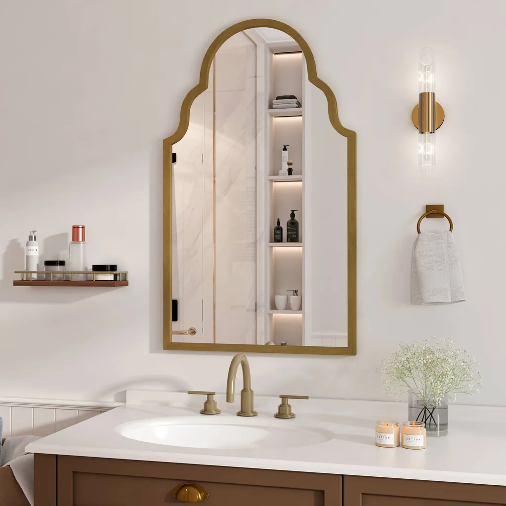 Specchio AIORBER Bronzo 61x101 | Specchio Design per Selfie e Arredo