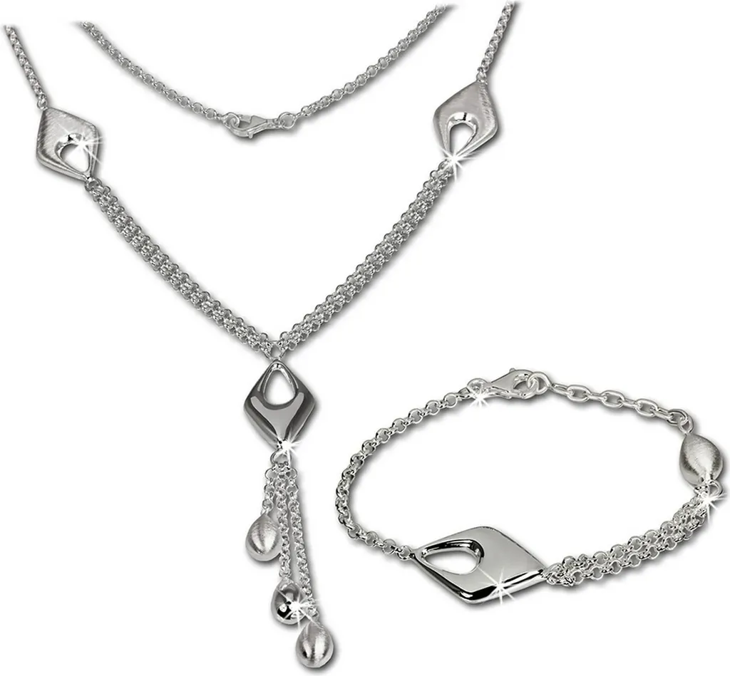 Ensemble bijoux SilverDream Collier Drop argent mat D2SDS413 pour femme
